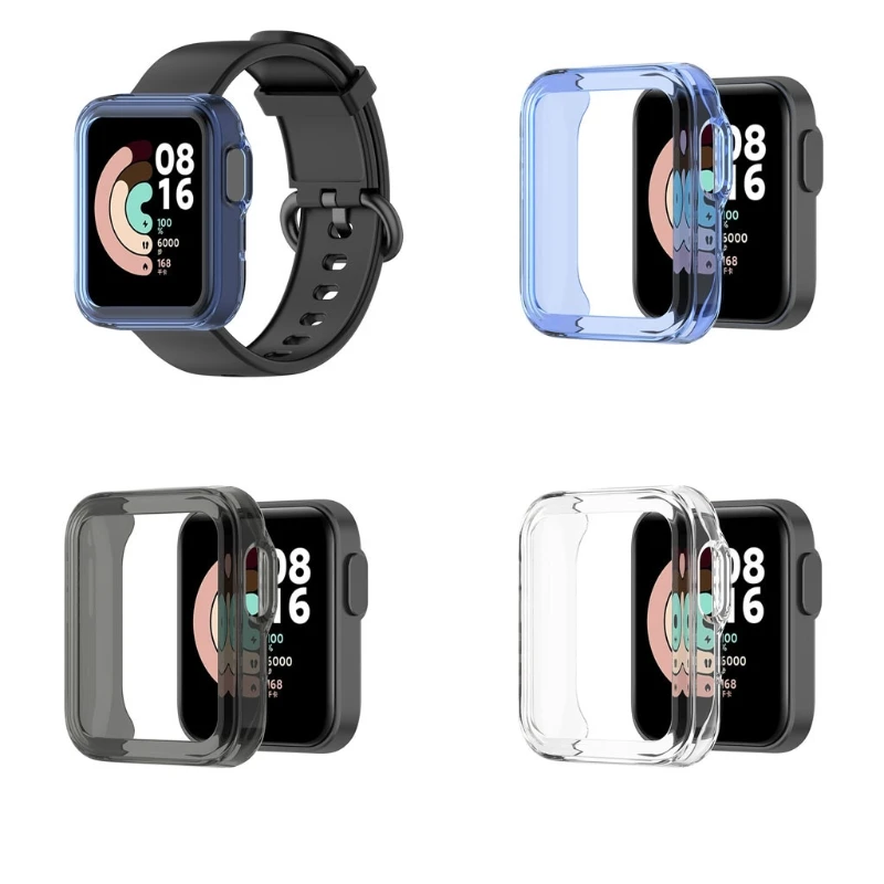 Soft Colorful Watch Protector Case Screen Protective Cover Skin Shell for -Xiaomi Mi Watch Lite Redmi Watch Accessories