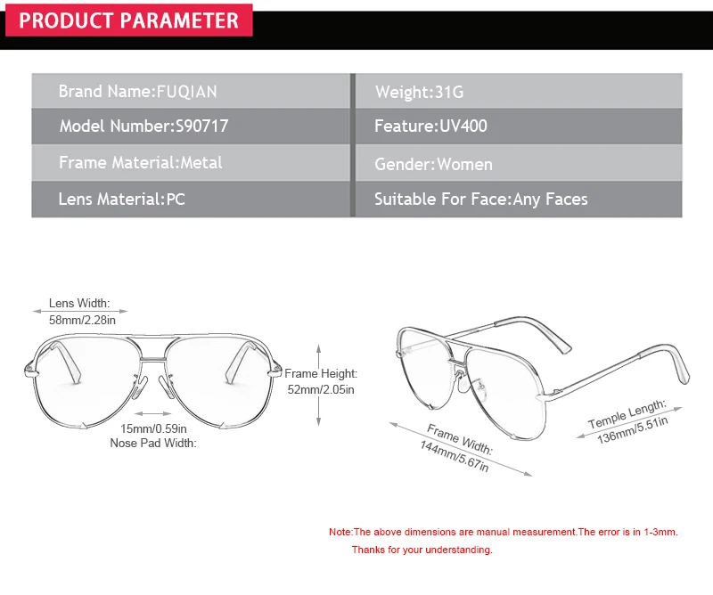Klassische Metall Luftfahrt Sonnenbrille Frauen Mode Legierung Pilot Sonnenbrille Männer Farbverlauf Schwarz Driving Shades Damen UV400 – Detail 6