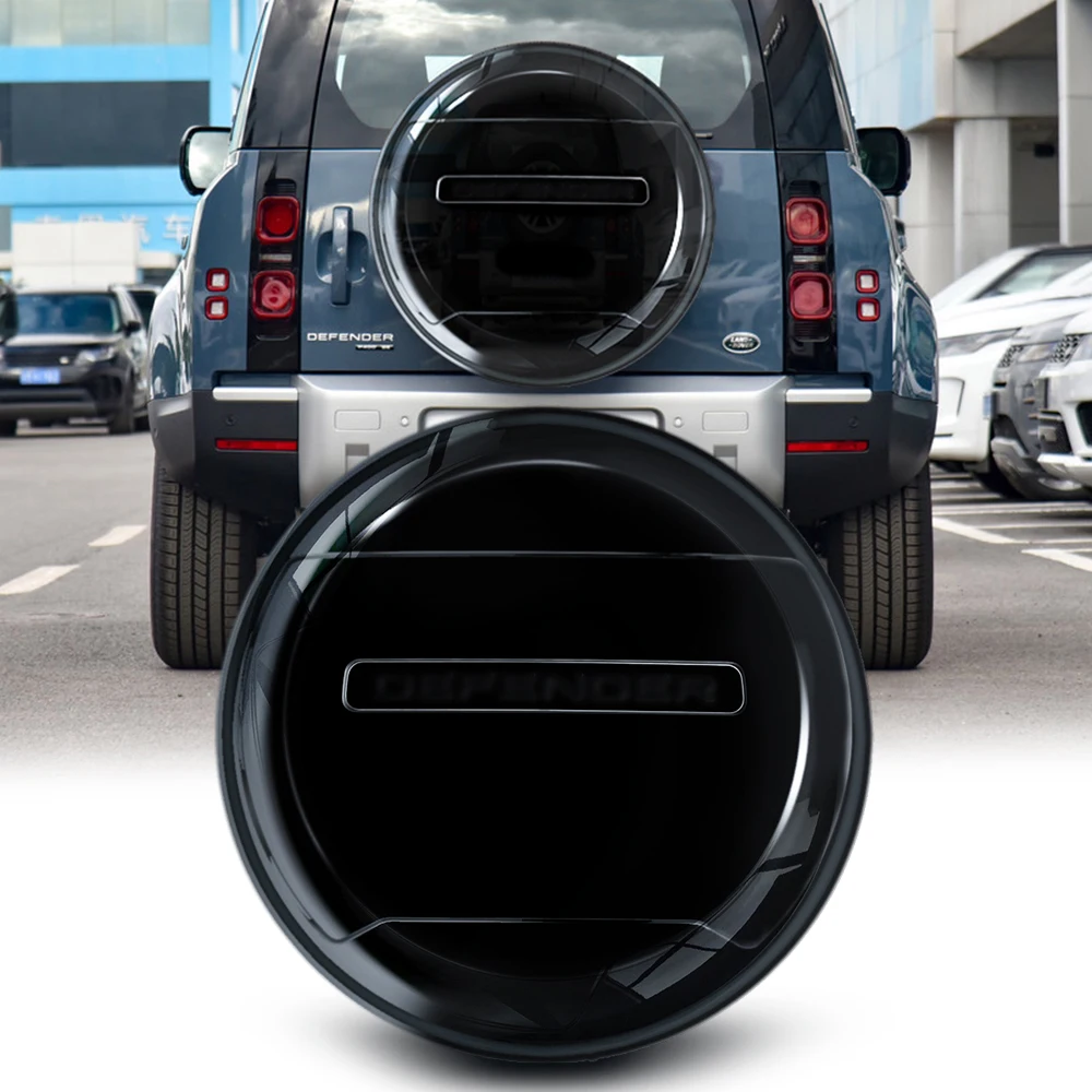 

Glossy Black High Quality ABS Spare Tyre Plastic Tire Cover Fit For 2020 Land Rover Defender