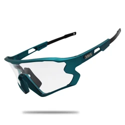 Sunglasses Blue/Red Photochromic Cycling Glasses UV400 MTB Bike Bicycle Riding TR90 Outdoor Sport Polarized Eyewear 1/5/6 lens