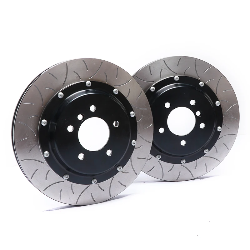 ICOOH High Performance Brake Rotors Drilled and Slotted Disc 355*32 with Center Hat Brake Pads for Infinitt Q60