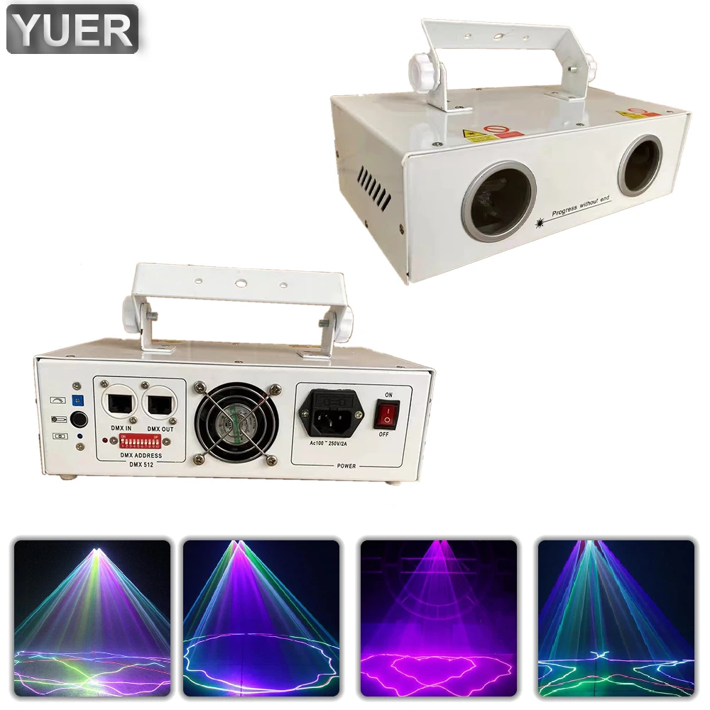 

Double Hole Full Color Cross Section Beam Laser Light DMX512 Voice Control For DJ Disco Stage Wedding Party Bar Club Dance Floor
