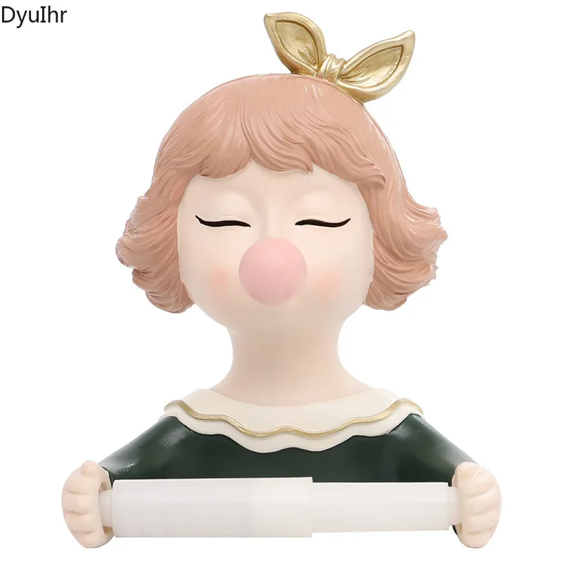

Cartoon girl bubble creative toilet tissue box home toilet decoration tissue holder wall-mounted paper roll holder DyuIhr