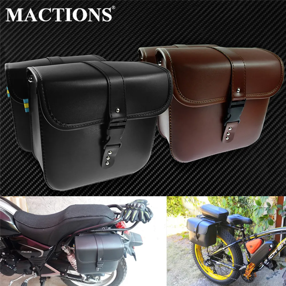 

Motorcycle 2PCS Saddlebags Side Storage Luggage Bag Fork Tool Pouch Bike Waterproof Bags For Harley XL Sportster 883 For Suzuki