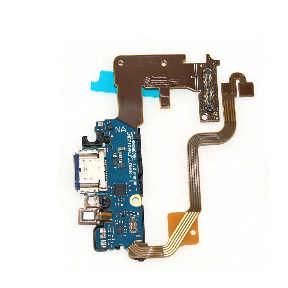 USB Charger Jack Board With Microphone For LG G7 G710 Charging Port Connector Board Flex Cable Replacement Parts