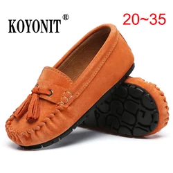 Genuine Leather Suede Kids Shoes For Boys Dress Children Shoes Loafers Child Peas Shoes School Style Kids Shoes Boy Moccasins