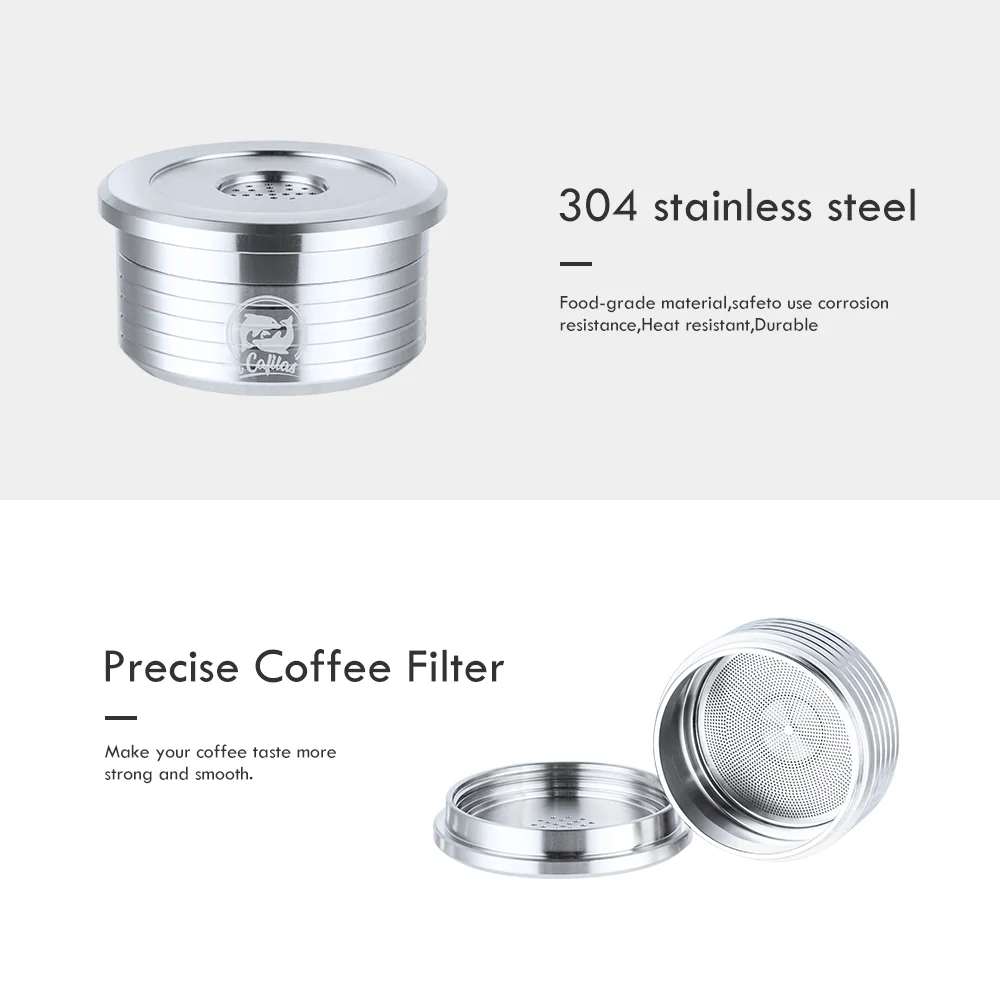 iCafilas Refillable Reusable Coffee Filters Stainless Steel Coffee Capsules Pod Cup For Lavazz-a-1 Espresso Point Machine