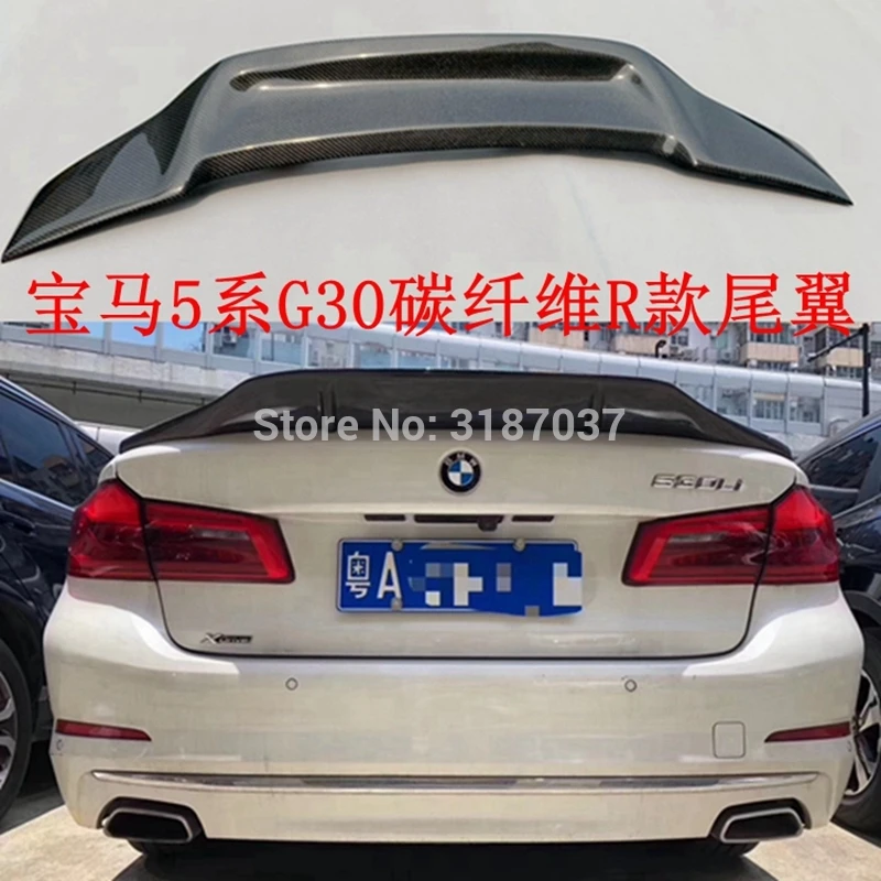 

for BMW G30 G38 F90 Sedan 5 Series Carbon Fiber Rear Trunk Carbon Fiber Rear Roof Spoiler Wing Trunk Lip Boot Cover Car Styling