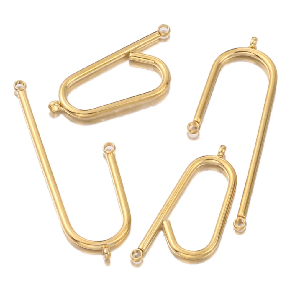 10pcs/lot Stainless Stee Connectros DIY Earrings Findings L Long Connecting for Jewelry Making Supplies Wholesale Accessories