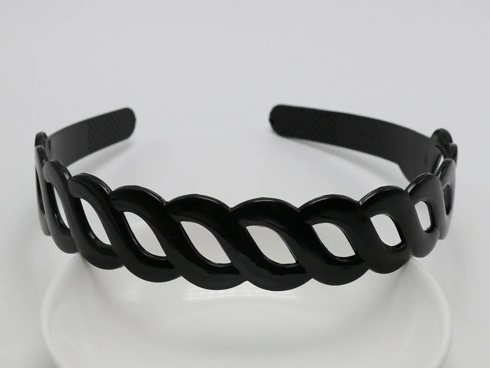 

5 Black Plastic Braid Shape 25mm Wide Alice Headband Hair Band Hair Accessory