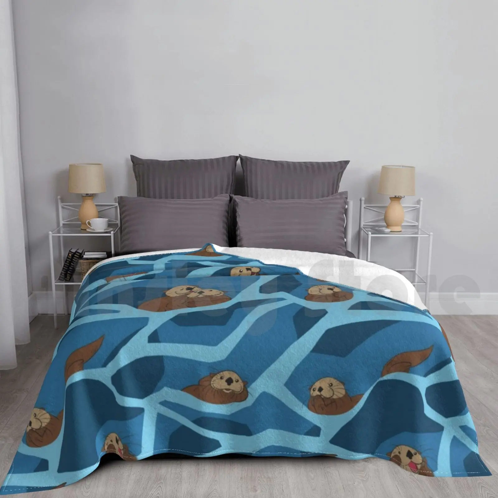 

Otters Blanket Fashion Custom Otter Otters Cute Animals Sea Creatures Sea Otters Sea Otter Ocean