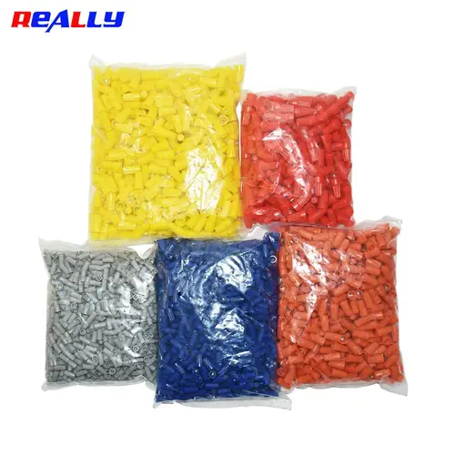 Imagen 2 del producto 1000. Surtido de conectores de cable atornillados, 250,100 Uds., tuercas eléctricas 22-8 AWG, terminales de tornillo azules, grises, naranjas, rojas y amarillas