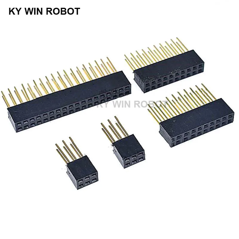 5 sztuk 2,54 mm 2x3P/4P/6P/8P/10P/18P Pin żeńskie złącze nagłówkowe podwójnego rzędu PC104 dla trybu Raspberry Pi 2