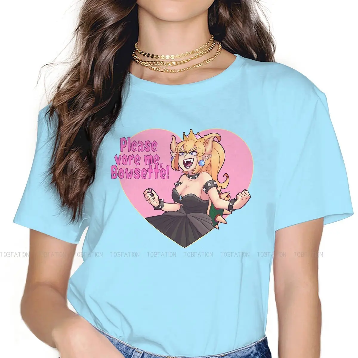 Princess Peach TShirt for Woman Girl Please Vore Me 4XL Casual Tee T Shirt High Quality Fluffy