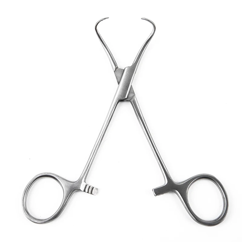 1PC 14Cm Inox Phẫu Thuật Khăn Vải Kẹp Kìm Cộng Lực Chỉnh Hình Cụ Dụng Cụ Làm Bằng Thép Không Gỉ