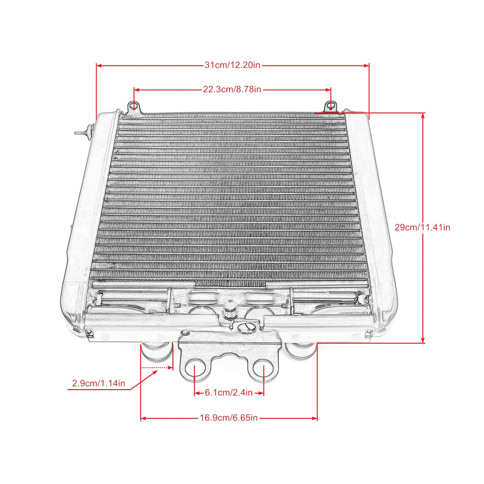 Motorcycle Accessories Aluminum Engine Radiator Coolant Cooler Cooling Water Tank Compatible With Harley V-Rod VRSCA 2004-2013