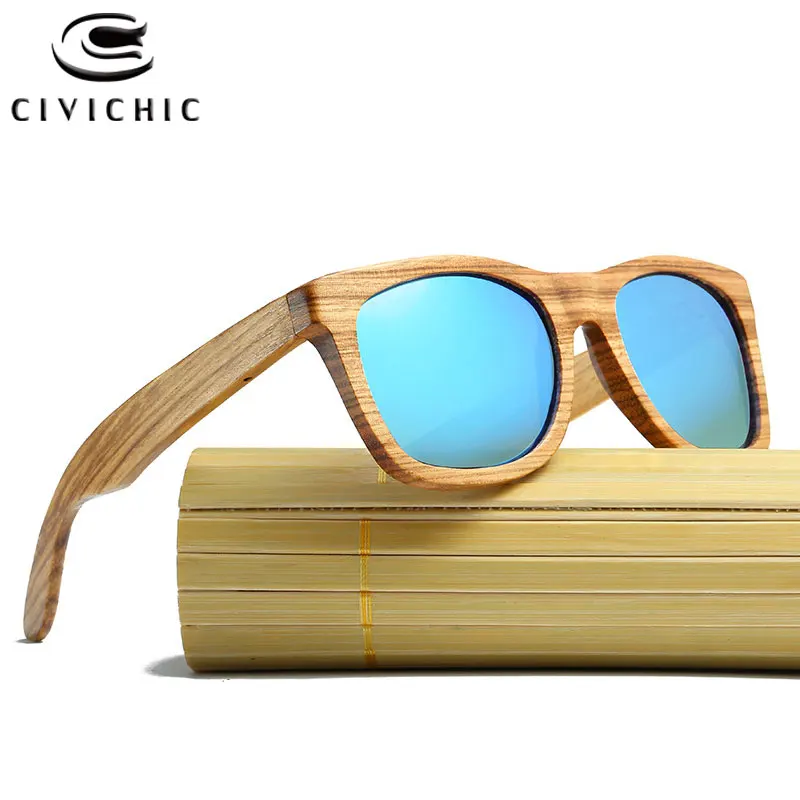 Chic Polarized Sunglasses Men Mirror Coating Driving Glasses Women Bamboo Eyeglass Hipster Oculos Wood Gafas De Sol Hombre KD030