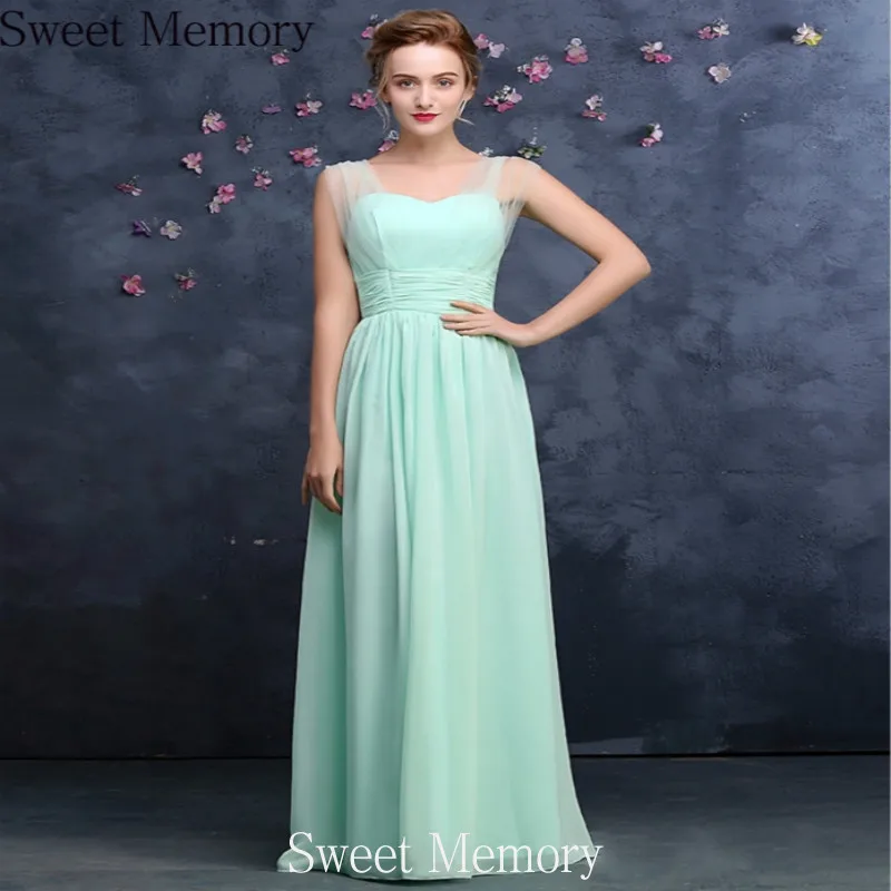 Custom Made Size Color Chiffon Mint Green Champagne Pink Royal Blue Lilac Bridesmaid Dresses Long Wedding Party Dress Prom Gown