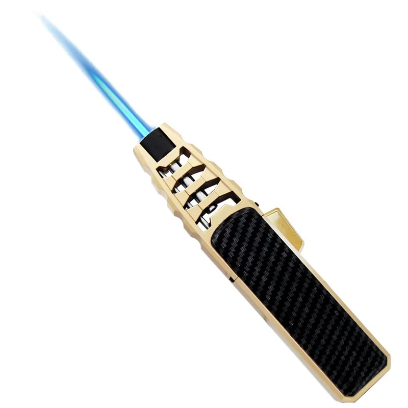 Super Large Lighter Fire Jet Gas Cigar Lighter Turbo Windproof Powerful new Spray Gun Kitchen Pipe Lighter(Without Gas)