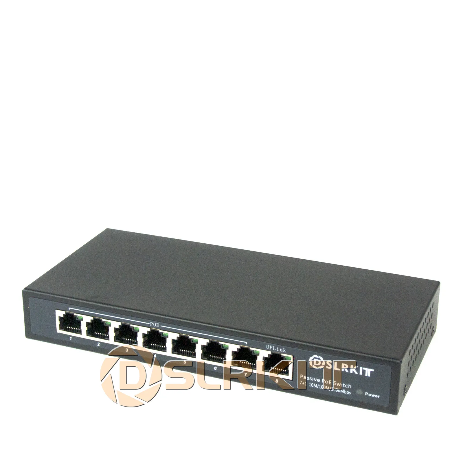 Dslrkit gigabit, 8 portas, interruptor passivo poe, ethernet, sem adaptador de energia
