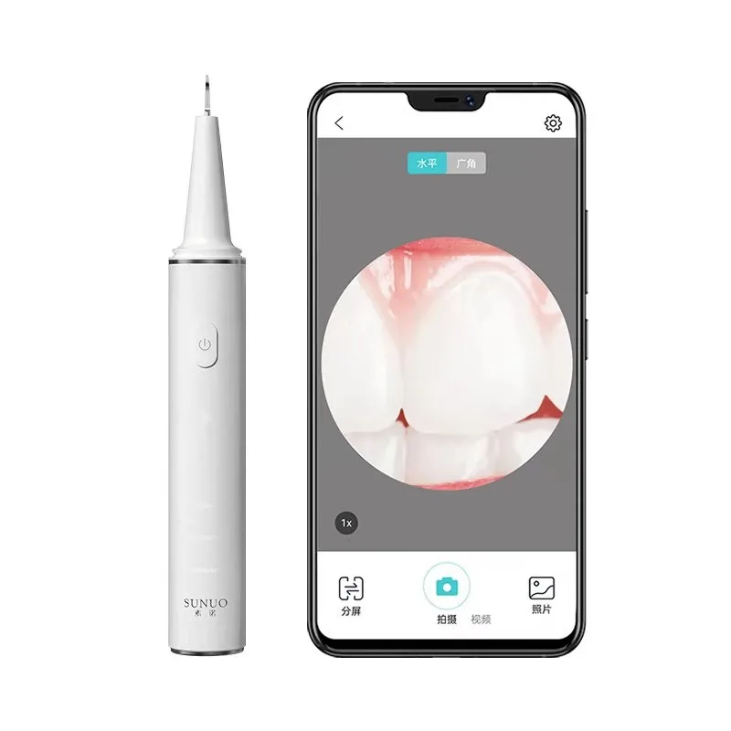 YOUPIN SUNUO Smart Visual Ultrasonic Dental Scaler 500w Pixel HD Endoscope Three Cleaning Modes IPX7 Waterproof Portable