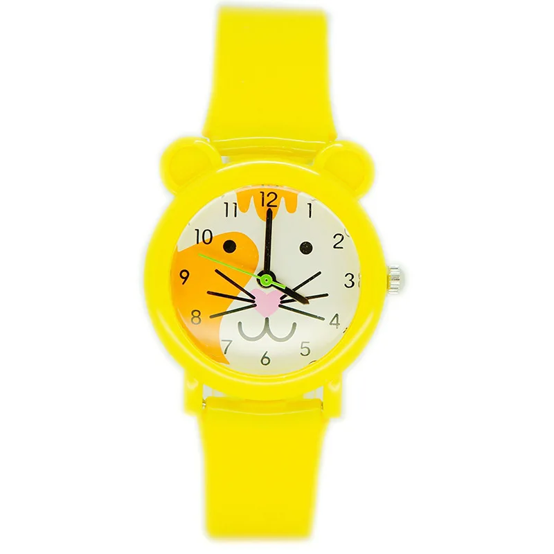 Hot Sale Cute Colorful Animal Tiger Panda Piglet Cartoon Children Watch Student Quartz Pointer Gift Watch Wholesale Watches Kids