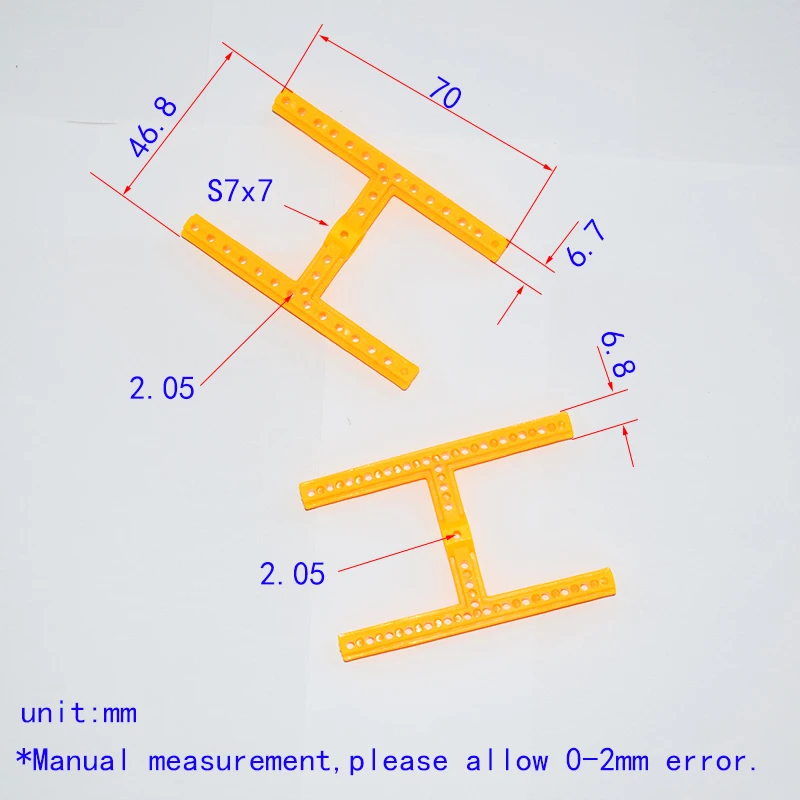 10/100pcs 70x47mm H plastic bar rod bracket dron rc car plane robot kids toys for boys diy baby accessories montessori juguetes