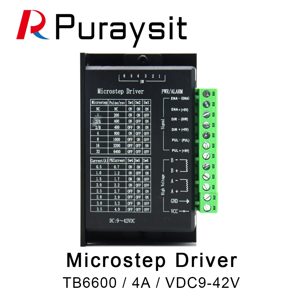 Puraysit Puraysit TB6600 Stepper Motor Driver Nema 23 Nema 34 42/57/86 Nema17 32 Segments 4A 42VDC CNC Engraving Machine