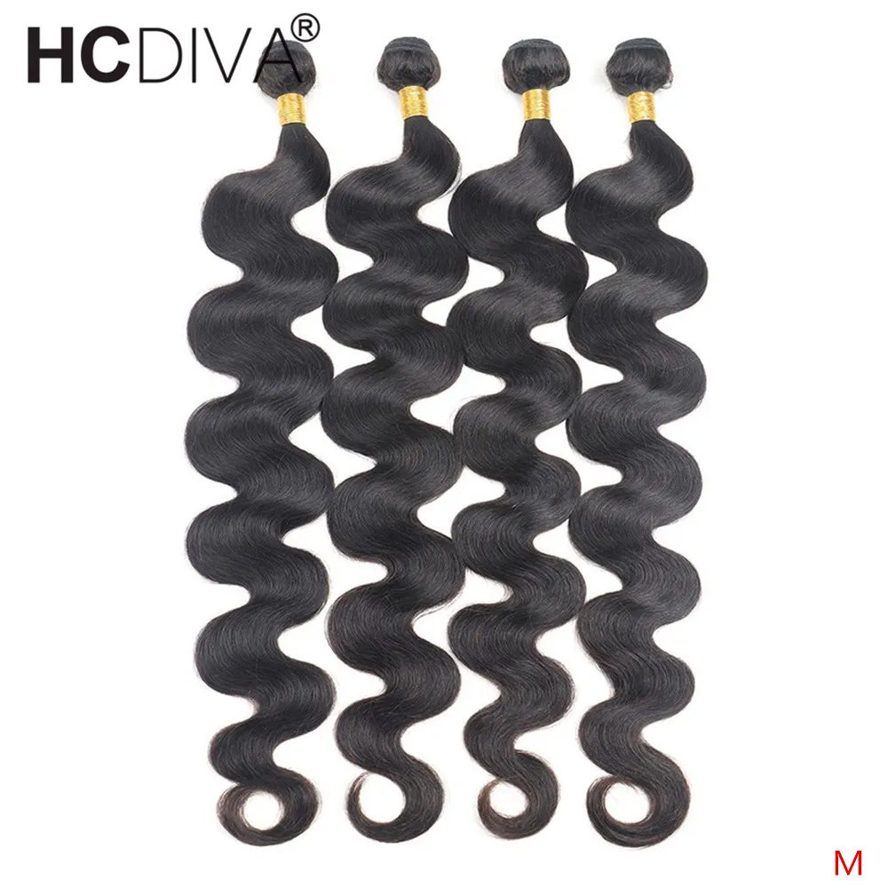 Extensions de cheveux humains longs pour femmes, faisceaux de vague de corps, 1 PC, 3 PCs, 4 PCs