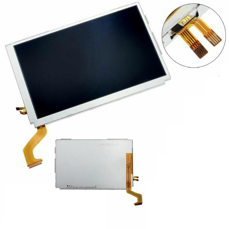 Original New Tested good Top Upper / Lower Bottom LCD Display Screen Touch Screen Digitizer Glass For Nintendo 3DSXL 3DSLL