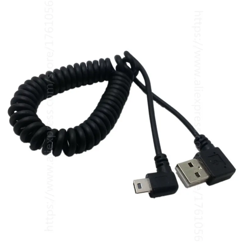 Rozszerzyć kabel USB 2.0 typ kąt prosty do Mini USB 90 stopni ładowania kabla do aparatu cyfrowego MP3 HDD