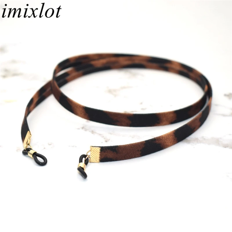 Imixlot Sexy Fashion Leopard Pattern Wide Glasses Rope Women Personality Fashion Anti-slip Sunglasses Neck Strap Holder Retainer