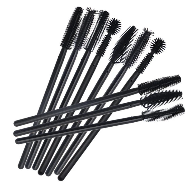 100 Pcs Einweg Silikon Wimpern Pinsel Applikator Wimpern Volle Schwarz Mascara Wands Pinsel Wimpern Verlängerung Make-Up-Tool – Detail 2