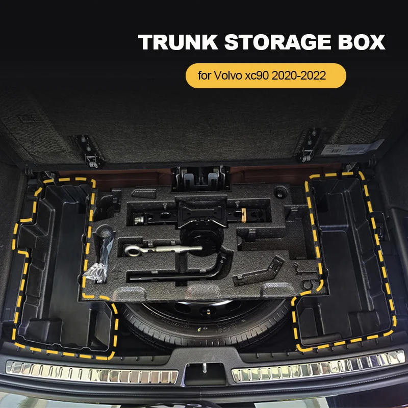 Auto-Styling für Volvo XC90 Kofferraum-Aufbewahrungsbox 2020 2021 2022 2023 2024 2025 Auto-Zubehör – Detail 1