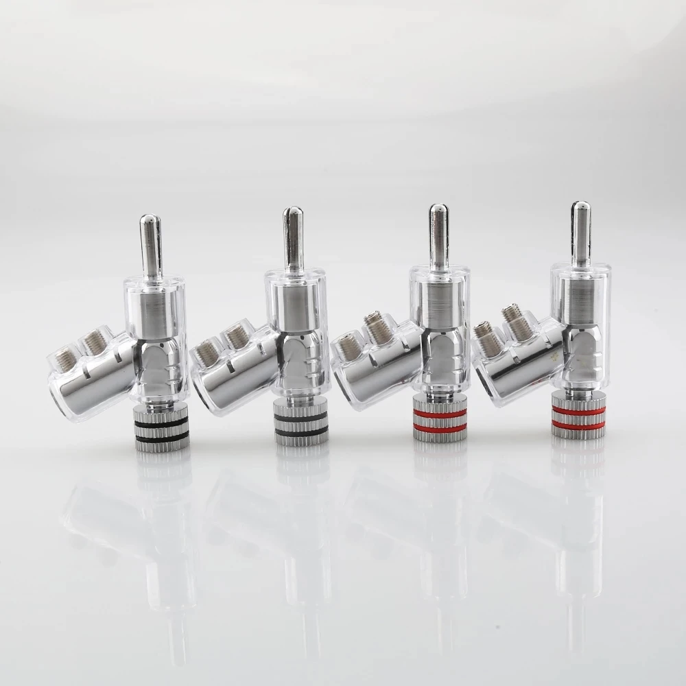 

Hifi Audio Audiocrast Hi-end Rhodium Plated Lock Speaker Cable Banana Plug Connector For DIY Speakers Cables Cord