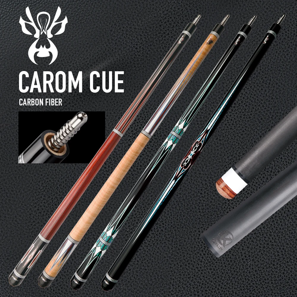 

ZOKUE KONLLEN Carom Cues 12mm Tip Technology 3 Cushion Game Cues Carbon Fiber Maple Shaft Professional Libre Billiard Cue Sticks