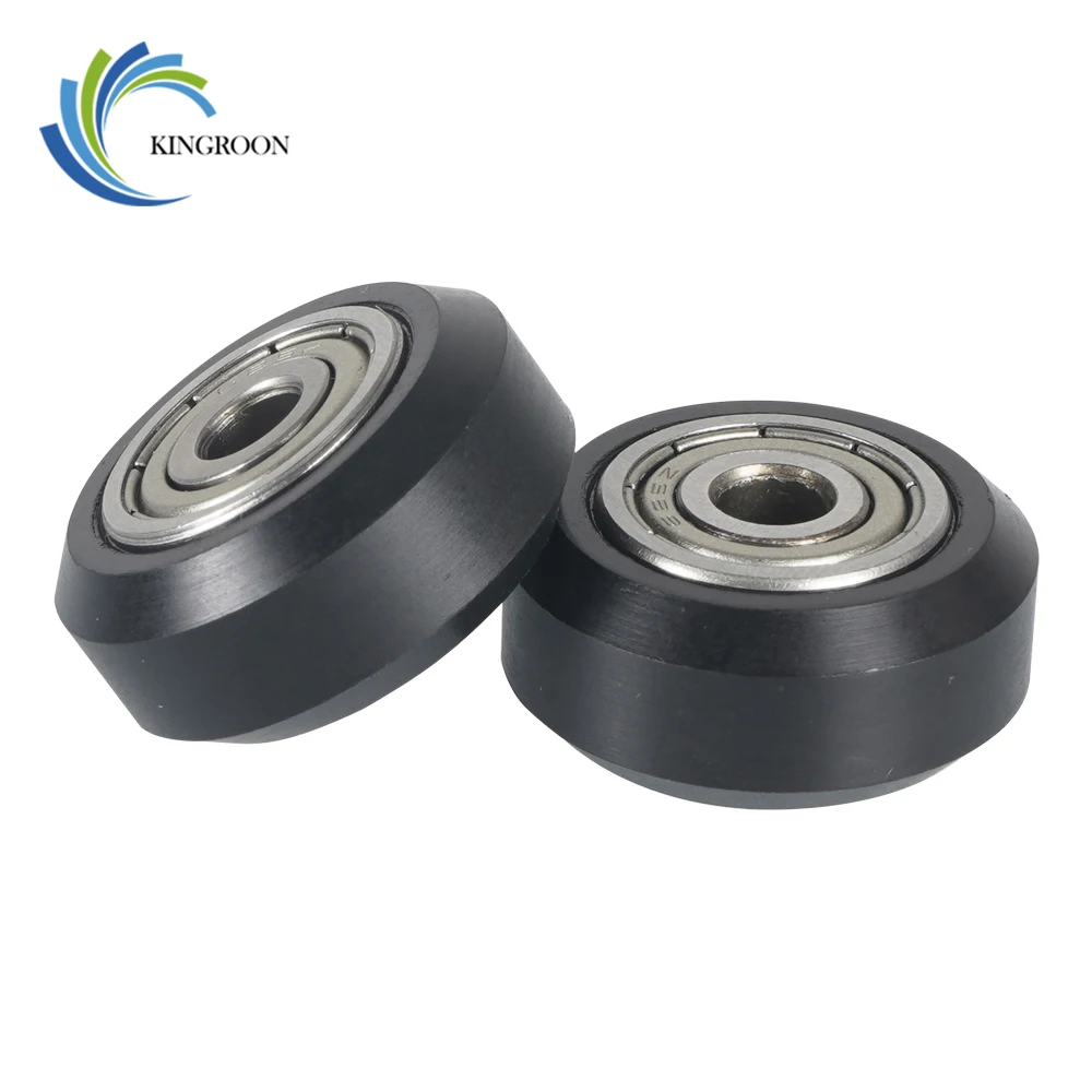 KINGROON 2pcs KP3S Pulley POM Pulley linear rail ball Bearing 3D Printer Parts Plastic Wheel 5*24mm