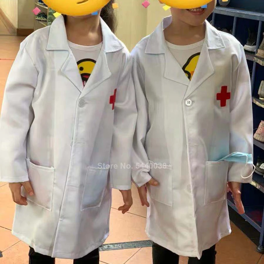 

New Children Scrub Uniform Kids Girls Scrub Dress Cosplay Costumes Carnival Boy Dentist Lab Gown Dentist Clothing Christmas Gift