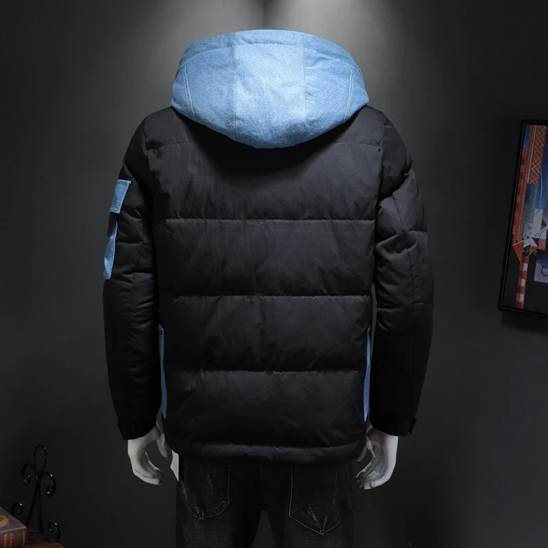 Chaqueta de empalme con capucha para hombre, Parka acolchada de algodón, abrigo de talla grande, M-4XL, nuevo diseño de moda, invierno, 2020