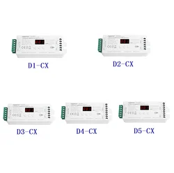 Singolo colore RGB RGBW RGB + CCT del decodificatore di DMX512 RDM del decodificatore di D1-CX di MIBOXER D2-CX D3-CX D4-CX 1 2 3 4 5 canali DMX512 RDM; Per la luce del LED