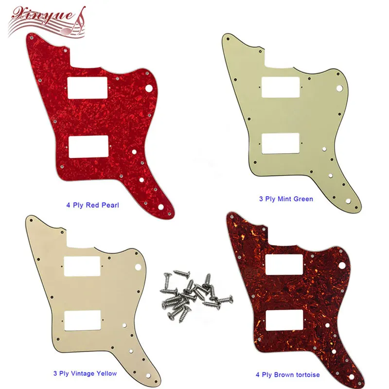 Xinyue Özel Pickguard 13 vida deliği için Sol üstte delik yok Japonya Jazzmaster Gitar Pickguard PAF Humbucker ile Köprü yok