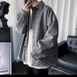 Chaqueta acolchada gruesa para hombre, ropa japonesa de terciopelo, otoño e invierno, 2021