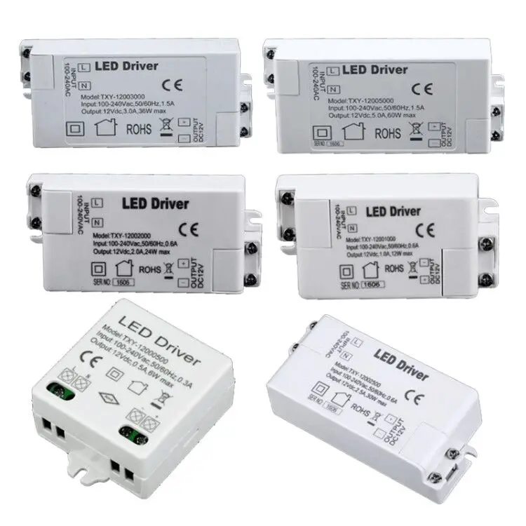 led driver transformer 60w 36w 24w 12w 6w dc 12V output  Power Adapter Power supply for led lamp CE UKCA