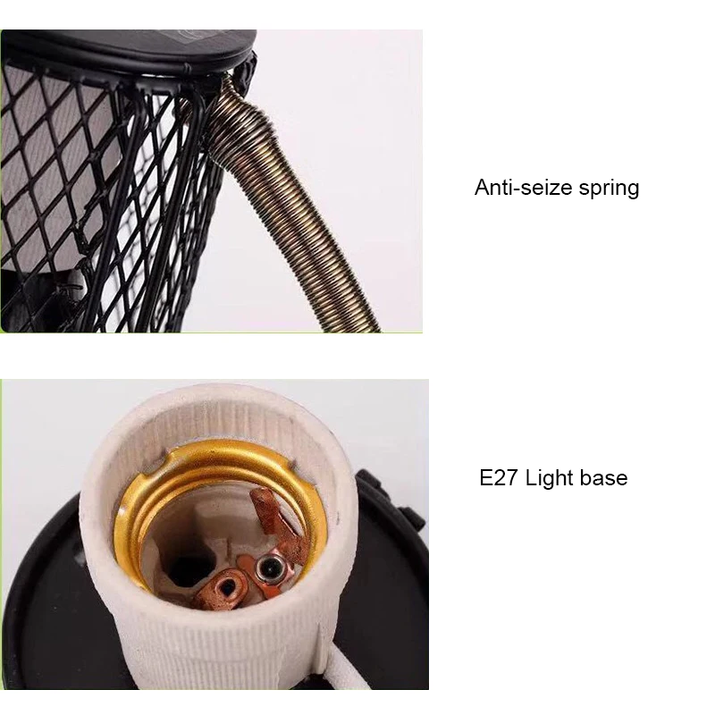 E27 Pet Heating Lamp for Turtle Snake lizard Infrared Ceramic Emitter Heat Light 100W Reptile Lamp EU Plug