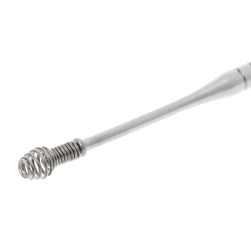 Động Xoắn Ốc Thép Không Gỉ Earpick Curette Ráy Tẩy Mùa Xuân Sạch Sẽ Thả Vận Chuyển