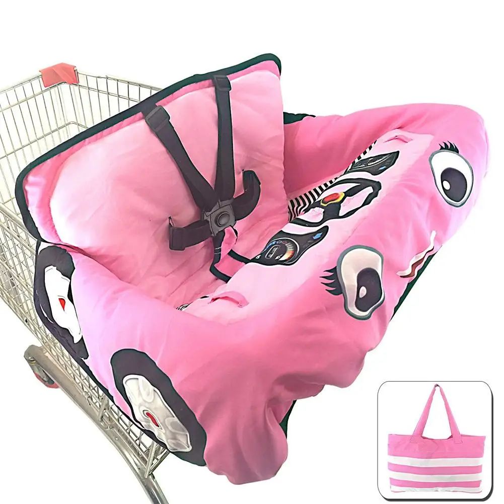 Baby Children Supermarket Shopping Cart Cushion Child Dining Chair Protection Mat Safety Travel Portable Cushion with Pockets