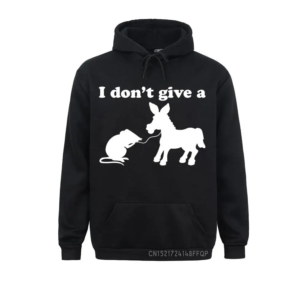 

Funny I Don't Give A Novelty Sarcastic Pullover Rat And Donkey Print Graphic Sweatshirt Cozy SweaHoodie