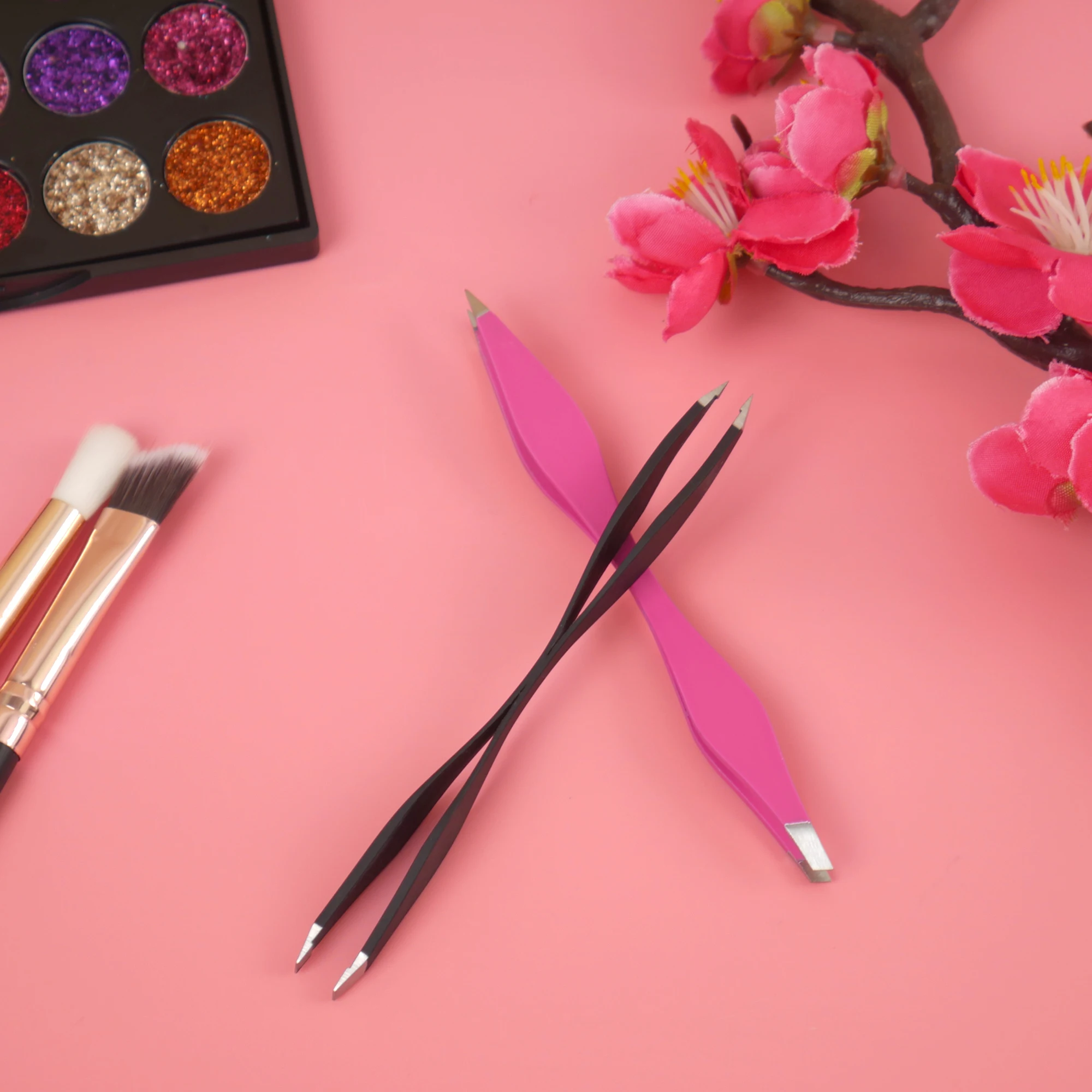 رمش تمديد Pincet الأسود الحاجب الملقط Maquiagem الجمال استخدام الملقط لفناني ماكياج التجميل تشكيل الحاجب