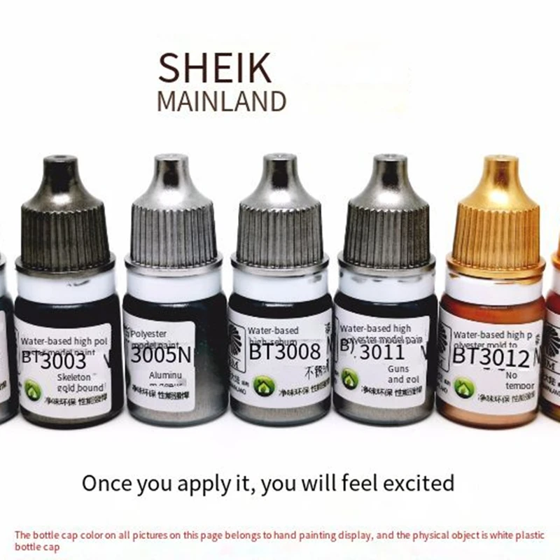 Model Coloring Pigment Metal Color Pen Painting Hand Safe Water-Based Bright Painting GUNPLA DIY SM 3000-3053 5ML