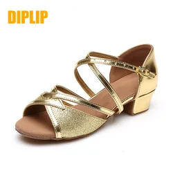 DIPLIP-zapatos de baile latino para niña, calzado estándar nacional, salsa, tango, novedad